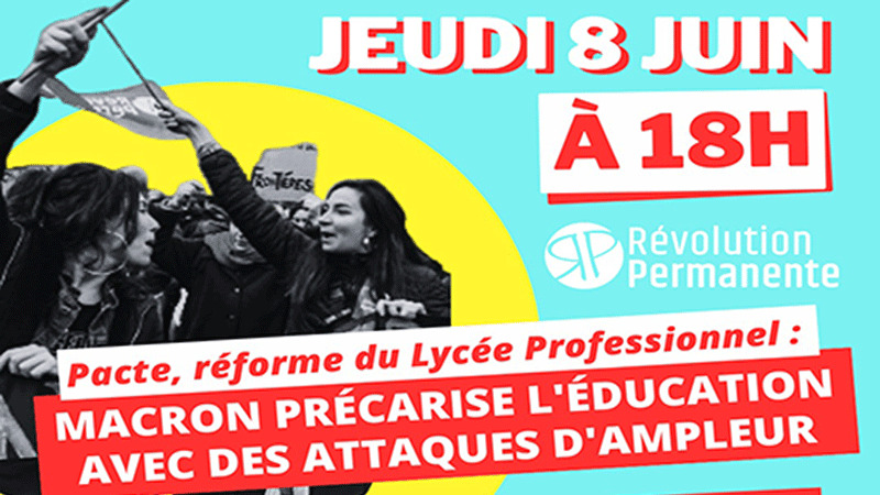 Macron contre l'éducation : réunion publique de Révolution Permanente à Saint-Denis ce jeudi
