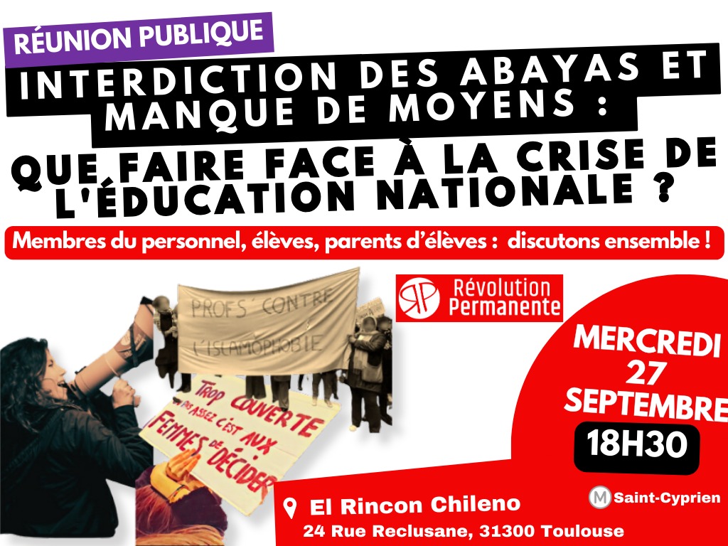 Réunion publique à Toulouse : que faire face à la crise de l'éducation nationale ?