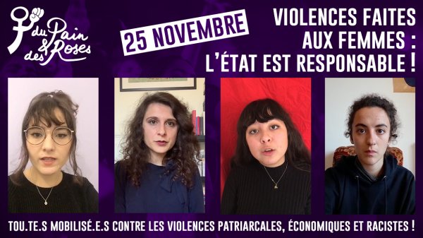 Vidéo. Violences faites aux femmes : l'Etat est responsable ! Du Pain et des Roses appelle à se mobiliser