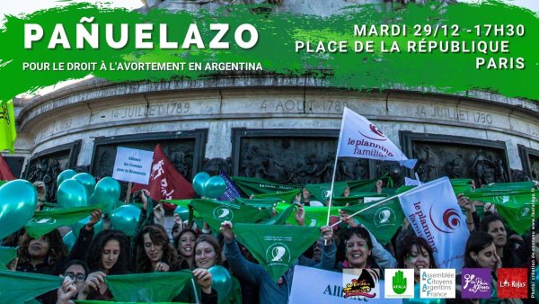 IVG en Argentine : rassemblement à Paris ce mardi en soutien à la lutte !