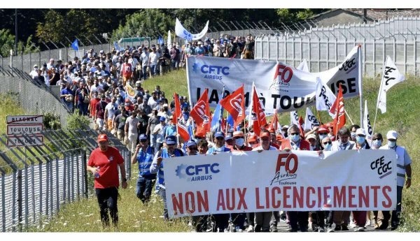 Toulouse. Face aux licenciements, première démonstration de force des travailleurs d'Airbus