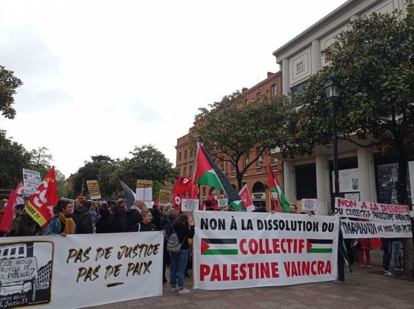 Offensive sécuritaire : grand rassemblement à Toulouse contre la dissolution de Palestine Vaincra
