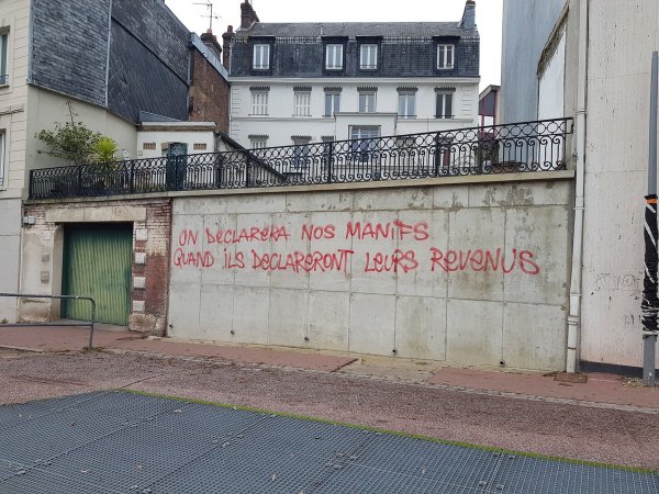 Plus de 3500 à Rouen : « On déclarera nos manifs quand ils déclareront leurs revenus »