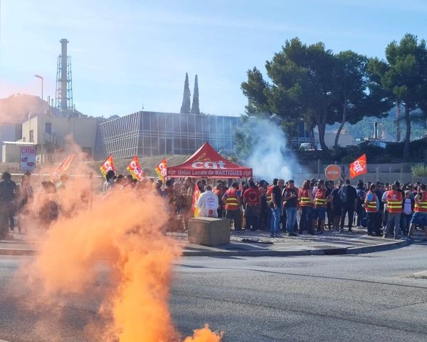 Marseille. Les raffineurs de Total et d'ExxonMobil unis sur les piquets de grève
